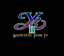 Ys III - Wanderers From Ys (english translation) Title Screen